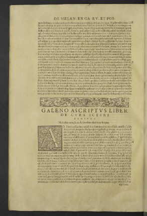 Galeno ascriptus liber de cura icteri censura