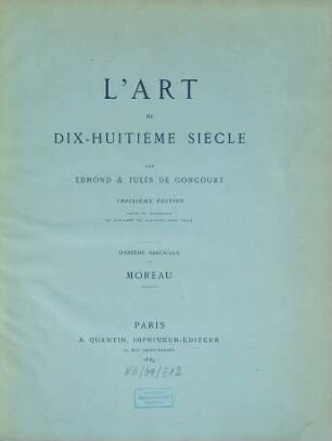 L' art du dix-huitième siècle, T. 2, Fasc. 11. Moreau