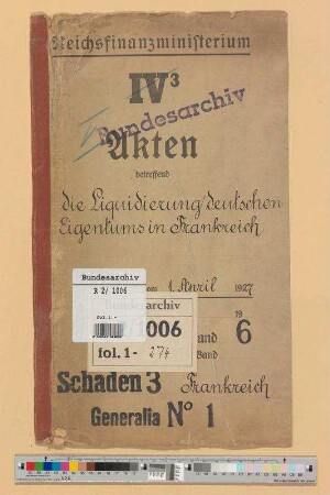 Liquidierung deutschen Eigentums in Frankreich: Bd. 6