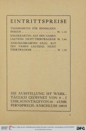 Eintrittspreise