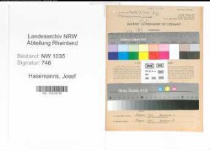 Entnazifizierung Josef Hasemanns , geb. 15.05.1892 (Angestellter)