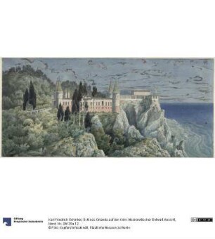 Schloss Orianda auf der Krim. Moskowitischer Entwurf. Ansicht