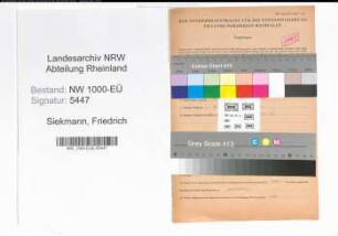 Entnazifizierung Friedrich Siekmann, geb. 22.09.1896 (Geschaeftsfuehrer)