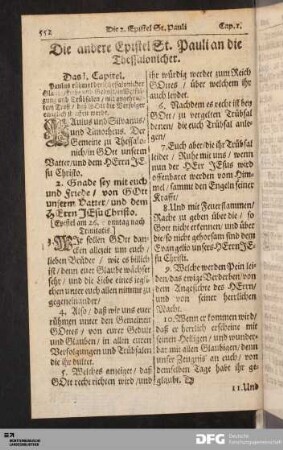 Die andere Epistel St. Pauli an die Thessalonicher.