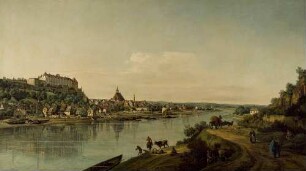 Pirna von Niederposta mit der Landstraße nach Copitz