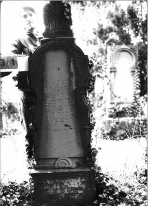 Grabstein 231 (Index: 100093570) Maße HxBxT: 169x49x28 cm Symbolik: Verzierungen Besonderheit: Kindergrab: Grabstein 231
