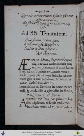 Ad SS. Trinitatem.