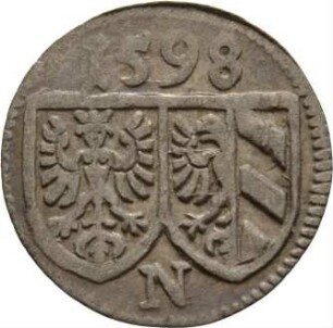 Münze, Pfennig, 1598