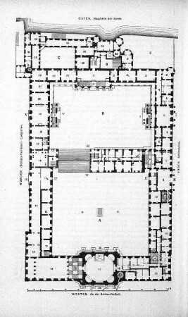 Fig. 273. Königliches Schloss. (Grundriss des zweiten Stockwerks.)