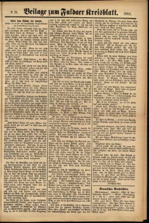 Zweite Ausgabe vom Samstag, den 18. Februar 1893.