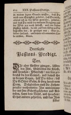 612-637, Dreysigste Passions-Predigt