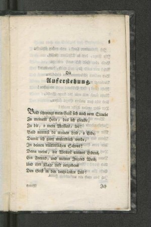 Die Auferstehung.