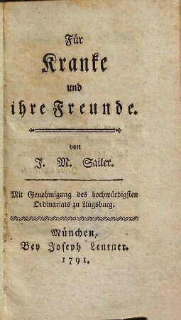 Für Kranke und ihre Freunde