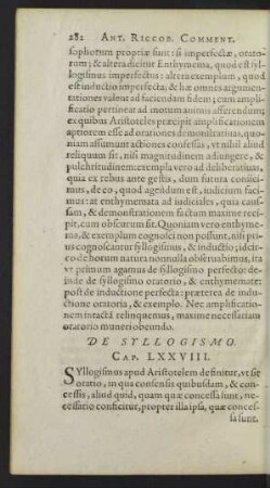 De Syllogismo. Cap. LXXVIII.