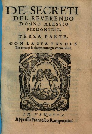 De' Secreti Del Reverendo Donno Alessio Piemontese, 3