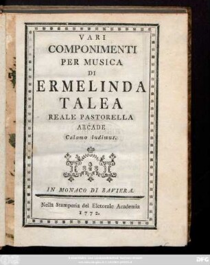 Vari Componimenti Per Musica
