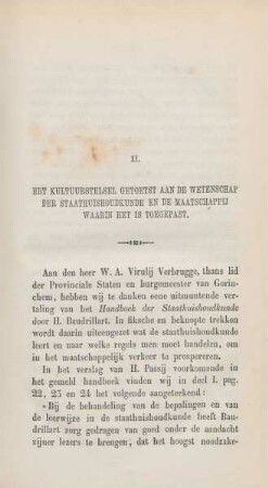 II. Het kultuurstelsel getoetst aan de wetenschap der staathuishoudkunde en de maatschappij waarin het is toegepast