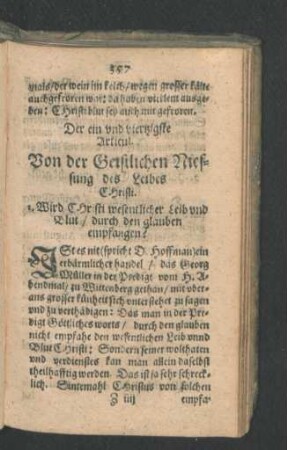Der ein und viertzigste Articul - Der Fünfftzigste Articul.