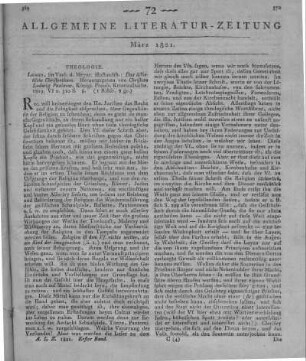 Paalzow, C. L.: Das ästhetische Christenthum. Lemgo: Meyer 1819