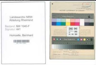 Entnazifizierung Bernhard Homoelle , geb. 25.06.1898 (Sparkassenvorstand)