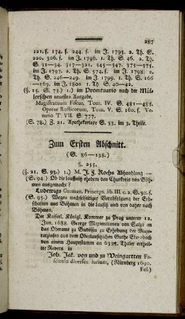 Zum Ersten Abschnitt. - Zum Dritten Abschnitt.