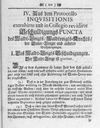 I. Des Waldt-Voigts Beschuldigungen.