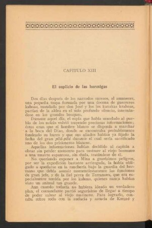 Capítulo XIII - El suplicio de las hormigas
