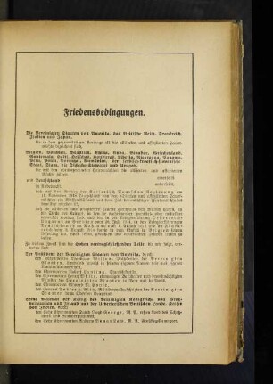 Friedensbedingungen.