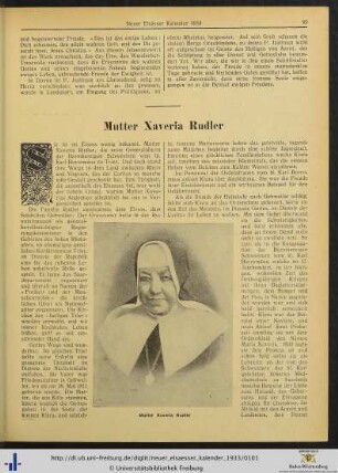 Mutter Xaveria Rudler.