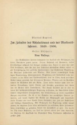 Erster Abschnitt. Neue Anfänge