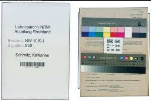 Entnazifizierung Katharine Schmitz , geb. 18.11.1894 ()
