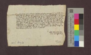 Else Röderin Hummelin von Staufenberg an Ritter Hans von Stadion, bittet ihn, die Urkunde wegen Weisweil (1436 Februar 29) zu besiegeln.