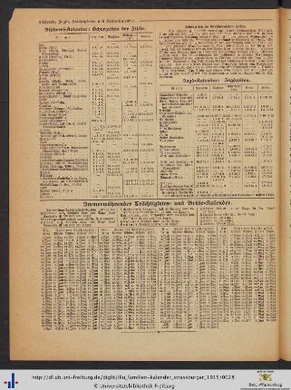 Immerwährender Trächtigkeits- und Brüte-Kalender.