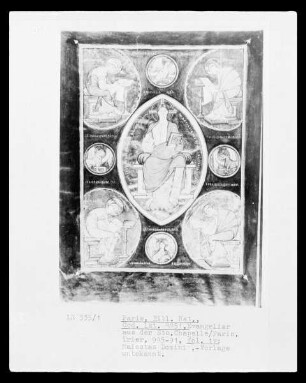 Evangeliar aus der Ste. Chapelle — Maiestas Domini, Folio 1verso