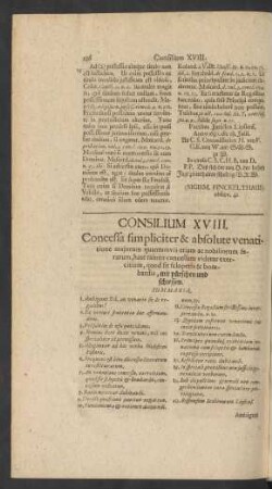 Consilium XVIII.