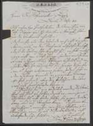 Brief von Trautwein'sche Buch-u. Musikalienhandlung (Berlin) an Friedrich Hofmeister