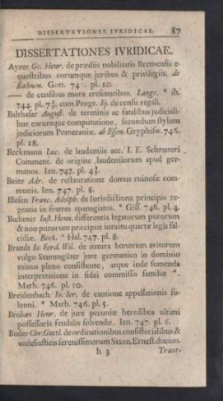Dissertationes Iuridicae