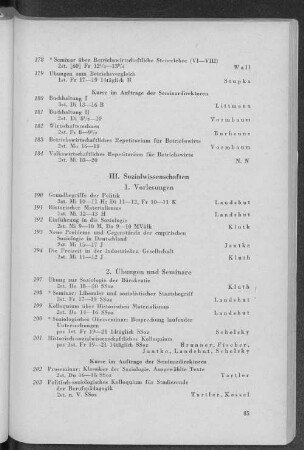 III. Sozialwissenschaften