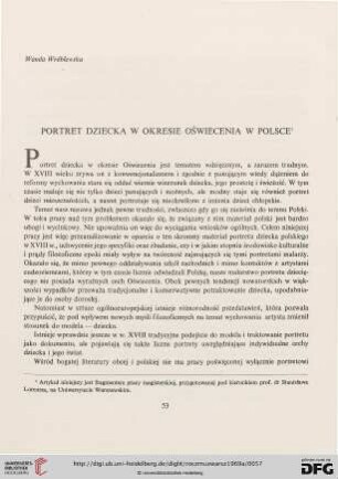 13: Portret dziecka w okresie Oświecenia w Polsce