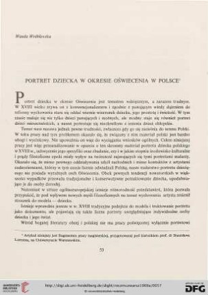 13: Portret dziecka w okresie Oświecenia w Polsce