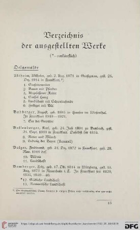 Oelgemälde (Nr. 1-305)