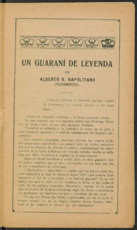 Un guaraní de leyenda [Parte única]