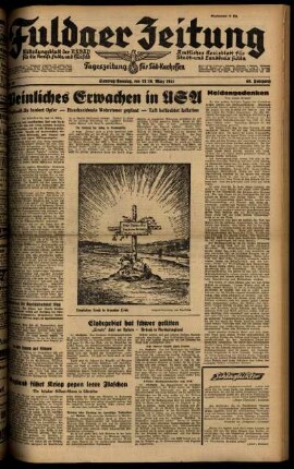Ausgabe vom Samstag, den 15. März 1941.