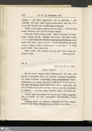 Nr 76. Berlin 21.11.[47]