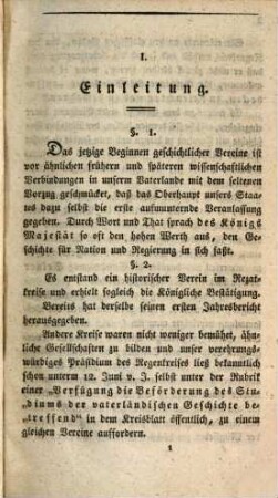 Verhandlungen des Historischen Vereins für den Regenkreis, 1, 1. 1831