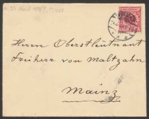 Brief an ... Maltzahn : 02.05.1903