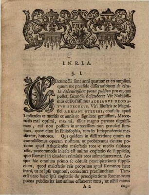 Sigism. Frid. Dresigii ... commentatio de praecipitatione, Romanorum poena publica