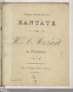 Ewiger, erbarme dich! &c. : Kantate ; No. 4