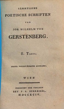 Sämmtliche poetische Schriften, 2