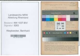 Entnazifizierung Bernhard Kleyboecker , geb. 25.08.1905 (Foerster)